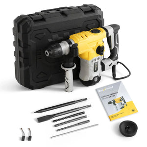 12A Heavy Duty SDS - Plus Rotary Hammer Drill for Concrete and Stone - EnventorTool