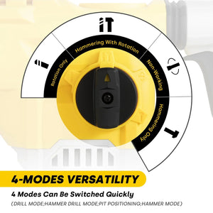 12A Heavy Duty SDS - Plus Rotary Hammer Drill for Concrete and Stone - EnventorTool