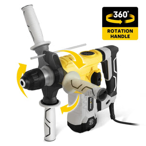 12A Heavy Duty SDS - Plus Rotary Hammer Drill for Concrete and Stone - EnventorTool