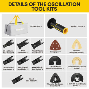 2.5A Electric Oscillating Multi Tool with 43 PCS Accessories - EnventorTool