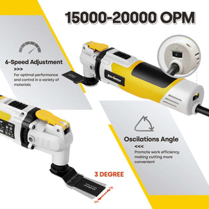 2.5A Electric Oscillating Multi Tool with 43 PCS Accessories - EnventorTool