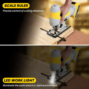 Cordless Jigsaw with Adjustable Speed and LED Light - EnventorTool