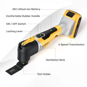 Cordless Oscillating Multitool with 28 Accessories and Fast Charger - EnventorTool