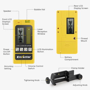 Laser Detector for Pulse Line Laser | Green and Red Beam Receiver - EnventorTool