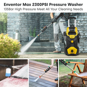 Portable High Pressure Washer | 2300 PSI Powerful Cleaning Solution for Cars and Homes - EnventorTool
