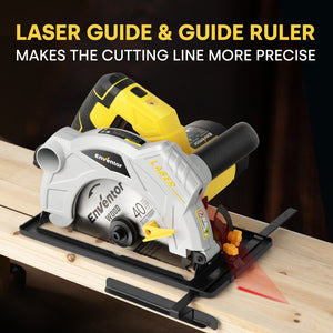 Powerful 12A Electric Circular Saw with Laser Guide - EnventorTool