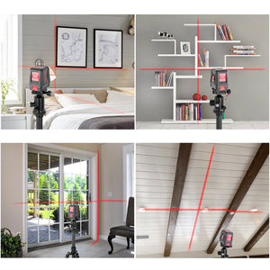 Red Self - Leveling Laser Level | 360° Horizontal and Vertical Line Laser Tool for Picture Hanging - EnventorTool