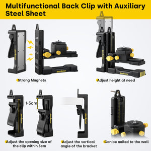 Versatile Magnetic Laser Level Adapter with Adjustable Clip - EnventorTool