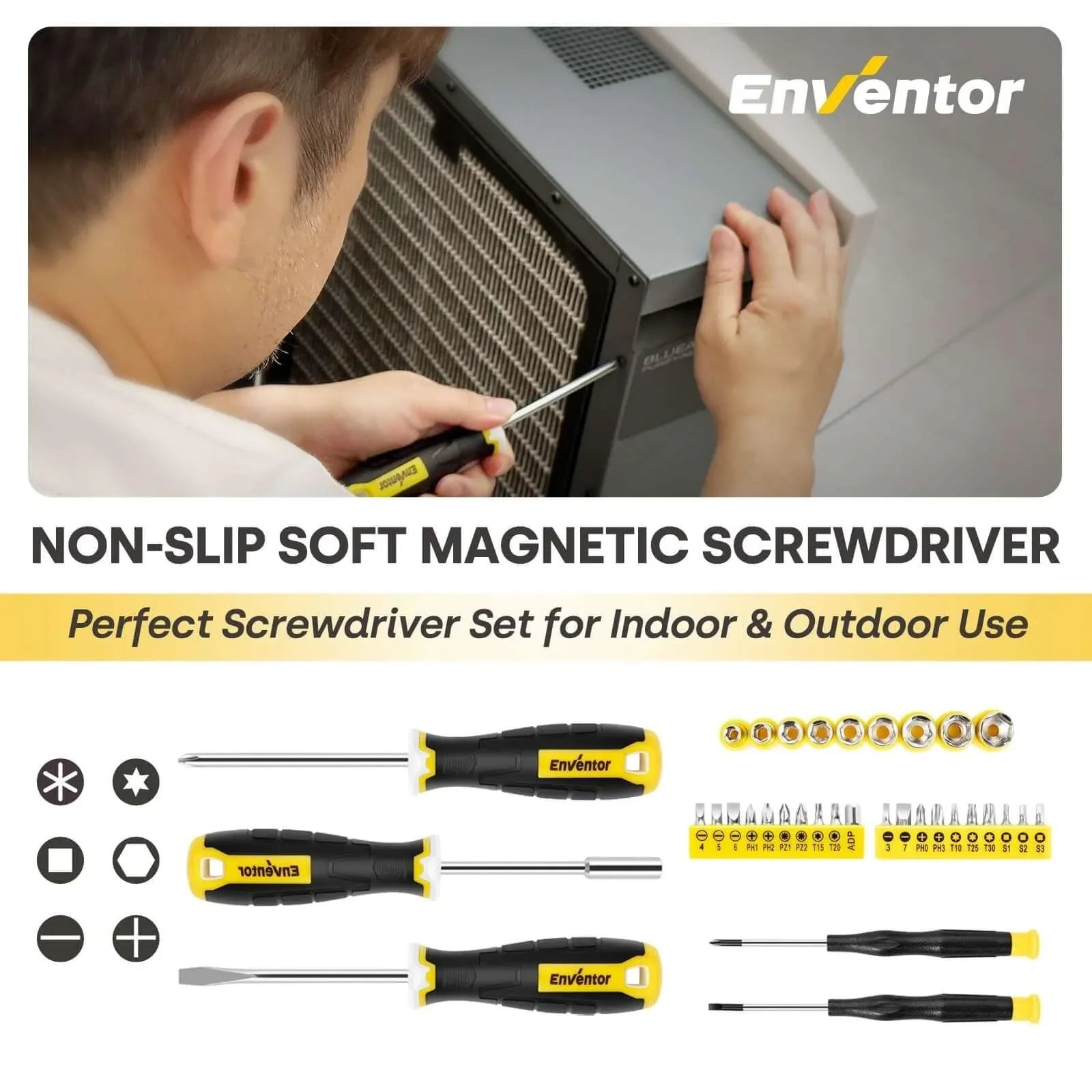 108 - Piece Home Tool Kit for DIY Projects and Home Maintenance - EnventorTool
