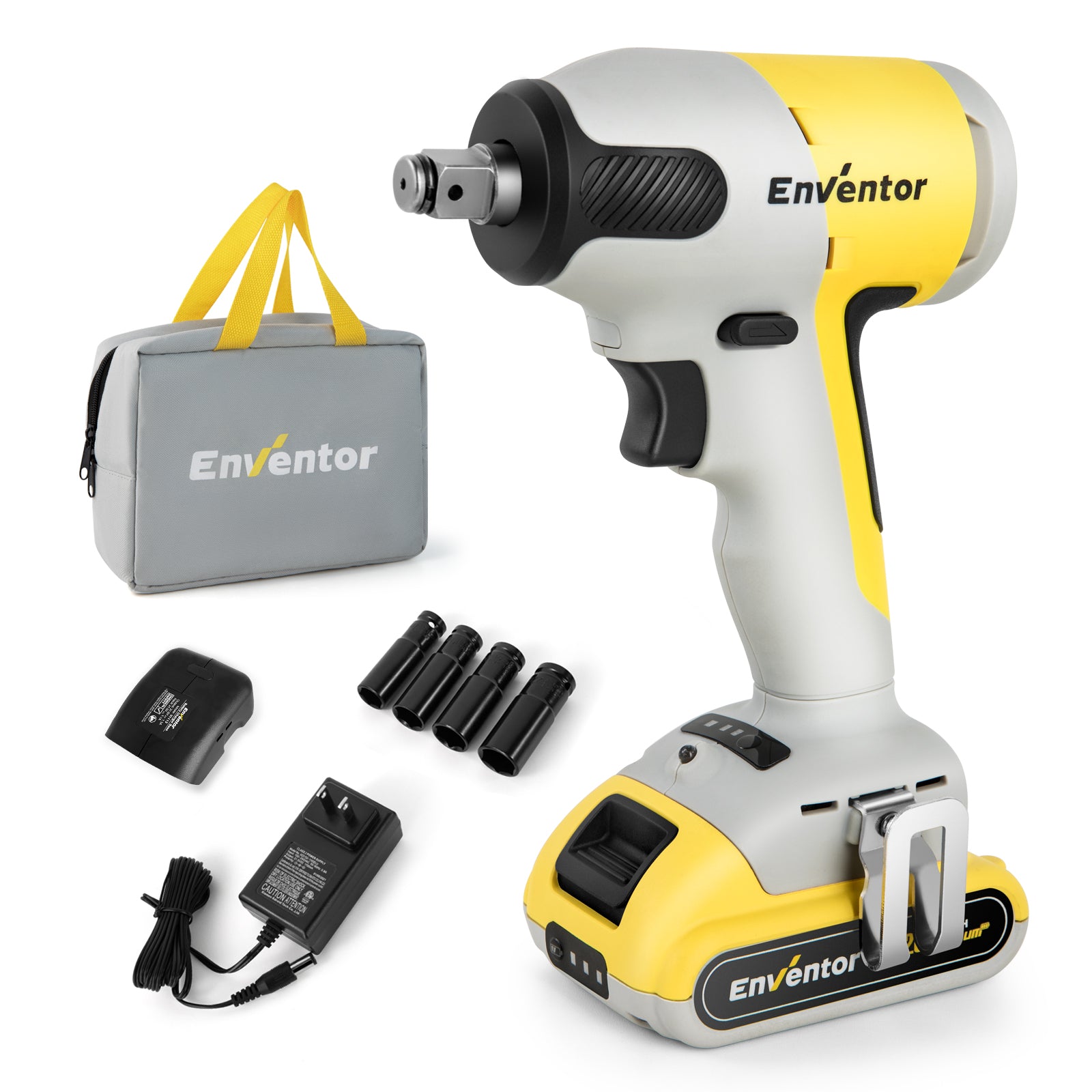 20V Cordless Power Impact Wrench | Brushless Motor & Lithium-Ion Battery