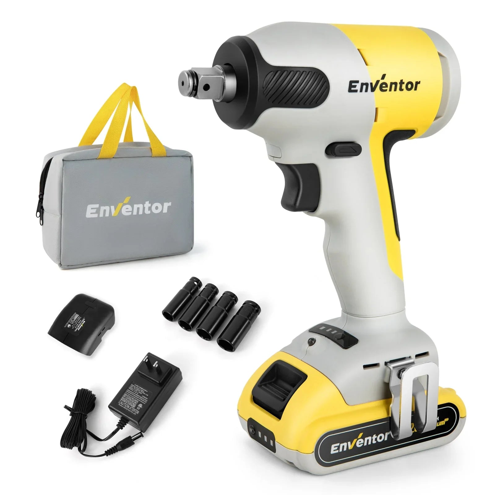 20V Cordless Power Impact Wrench | Brushless Motor & Lithium - Ion Battery - EnventorTool
