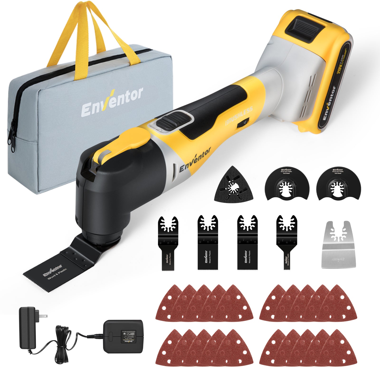 Cordless Oscillating Multitool with 28 Accessories and Fast Charger