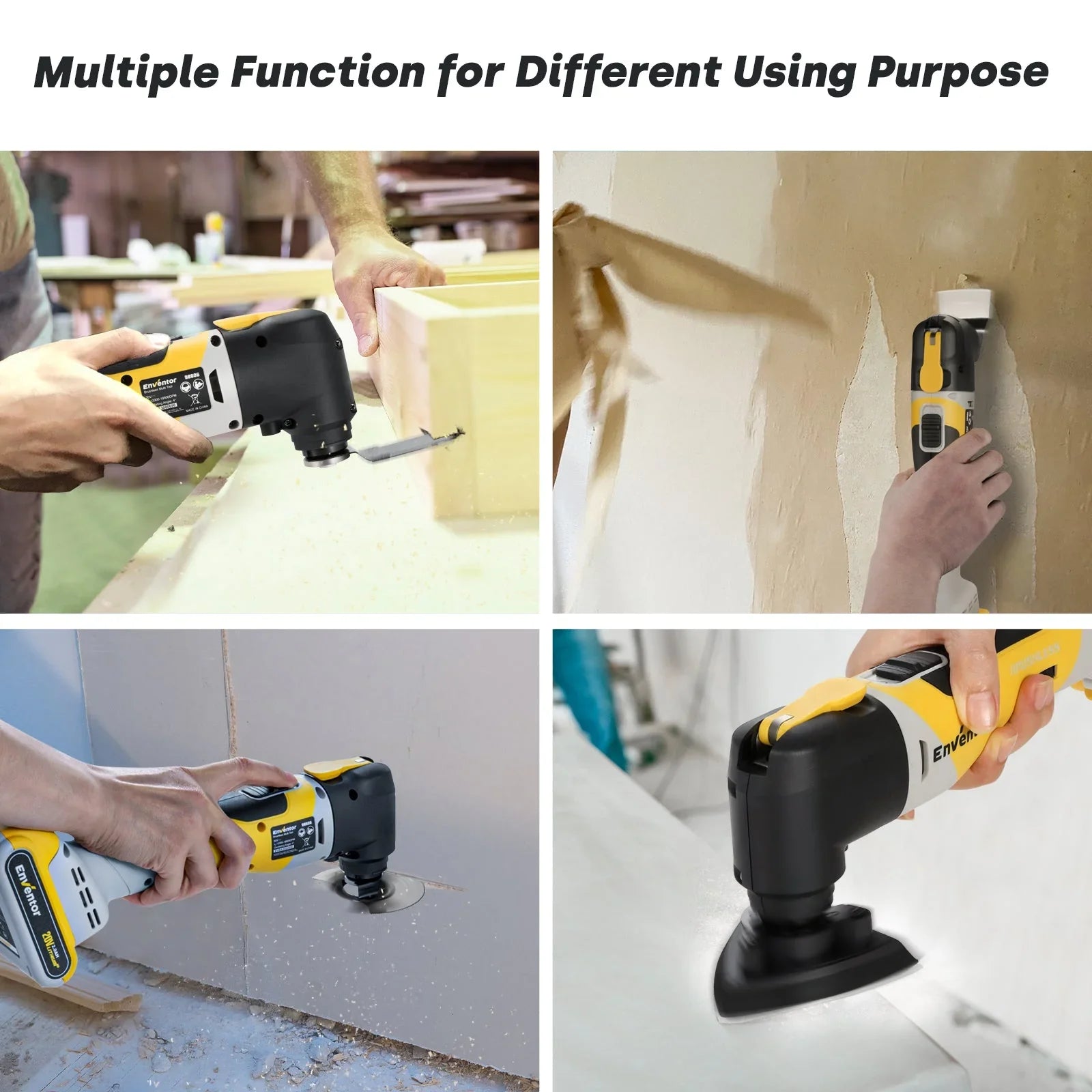 Cordless Oscillating Multitool with 28 Accessories and Fast Charger - EnventorTool