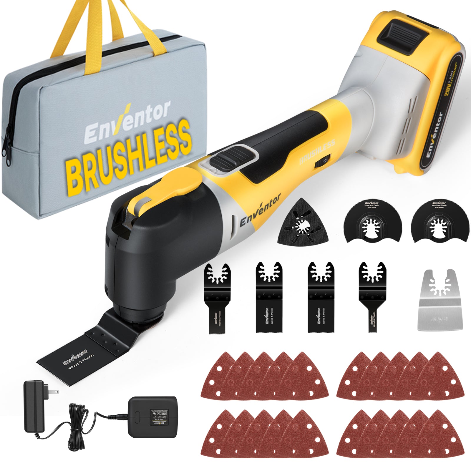 Cordless Oscillating Multitool with 28 Accessories and Fast Charger