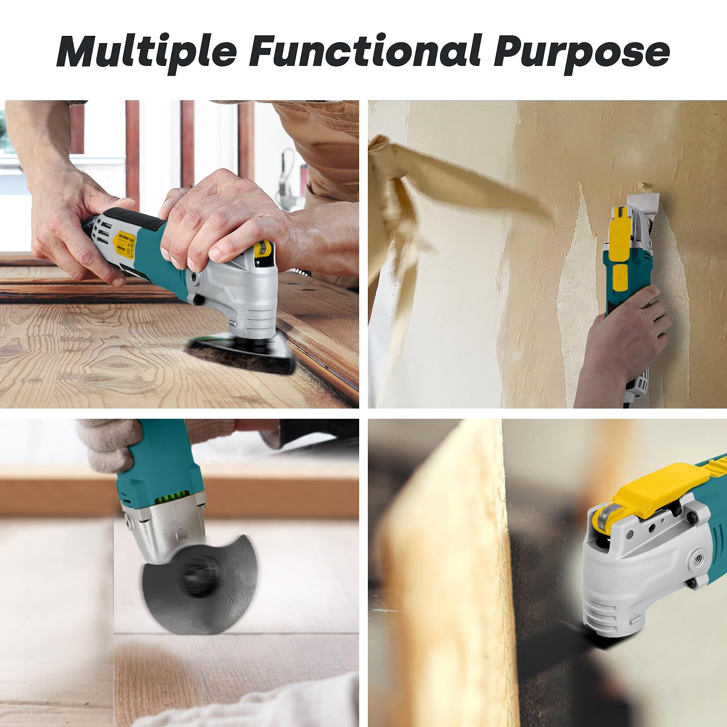 Enventor Multi Tool Saw, 2.5Amp Electric Oscillating Tool Kit Corded with 28pcs Saw Accessories, 6 Variable Speeds, 3° Oscillating Angle Oscillating Saw for Cutting, Scraping, Sanding