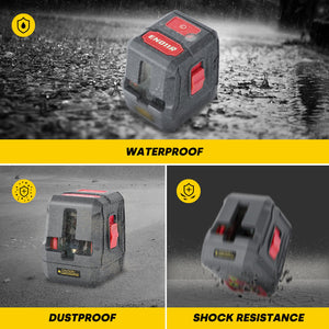 Red Self - Leveling Laser Level | 360° Horizontal and Vertical Line Laser Tool for Picture Hanging - EnventorTool